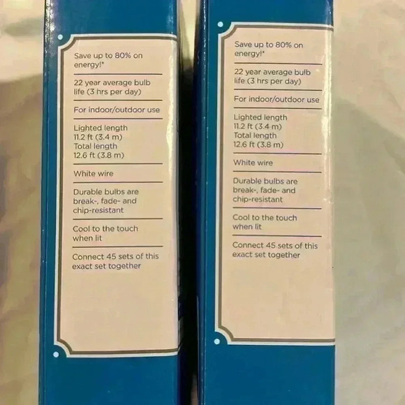 LED 50‎ Cool White Mini Christmas Lights 11.2'  Indoor Outdoor - Picture 3 of 3